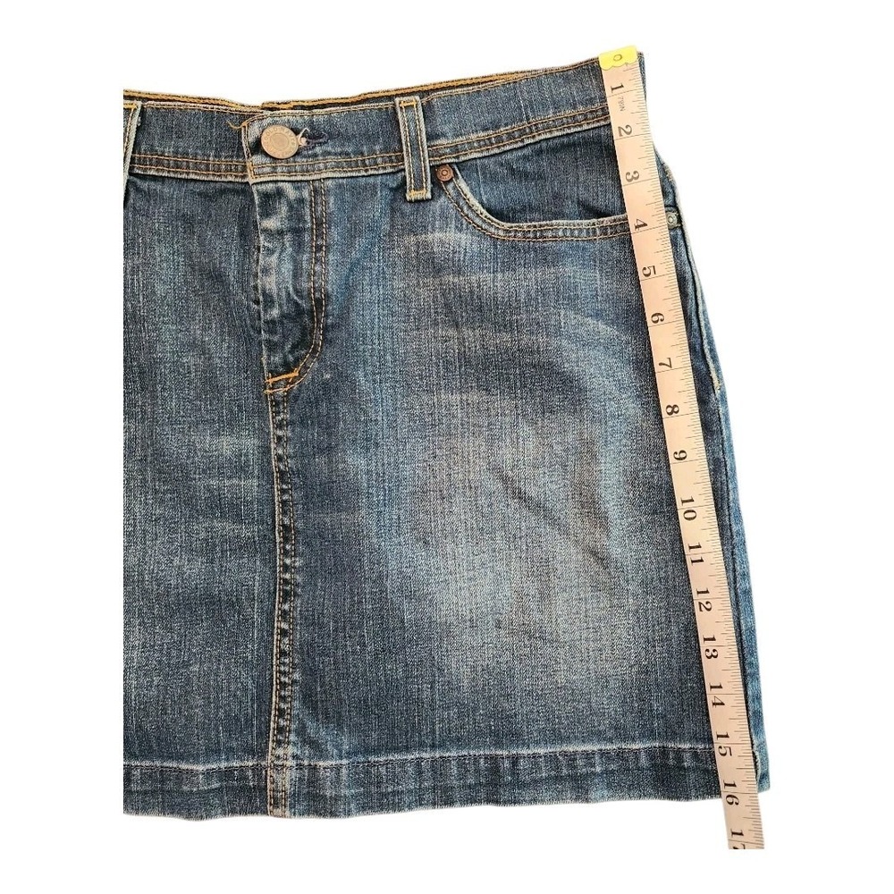 NWT Old Navy Mini Skirt Blue Jean Denim Womens Size 2 100% Cotton Pockets Boho - Picture 4 of 7